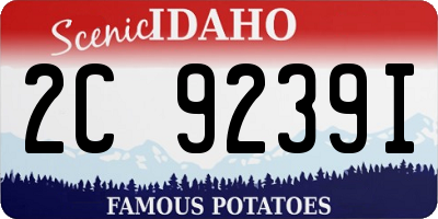 ID license plate 2C9239I