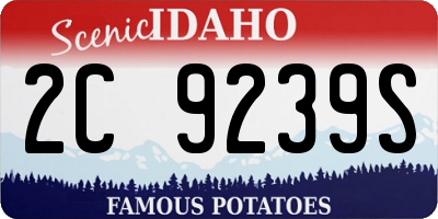 ID license plate 2C9239S