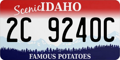 ID license plate 2C9240C
