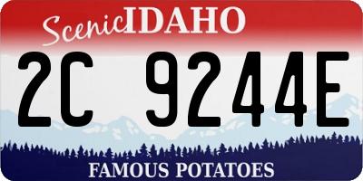 ID license plate 2C9244E