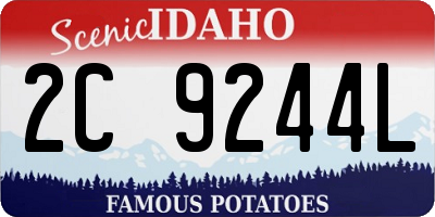 ID license plate 2C9244L