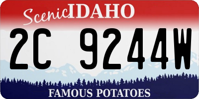 ID license plate 2C9244W