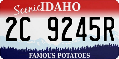 ID license plate 2C9245R