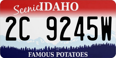 ID license plate 2C9245W