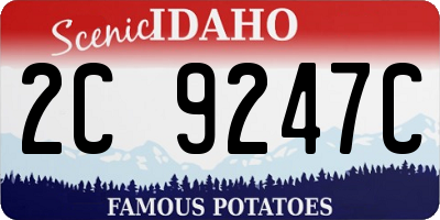 ID license plate 2C9247C