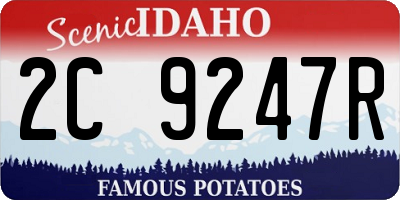 ID license plate 2C9247R