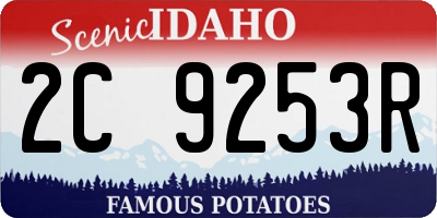 ID license plate 2C9253R