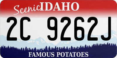 ID license plate 2C9262J