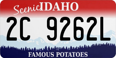 ID license plate 2C9262L
