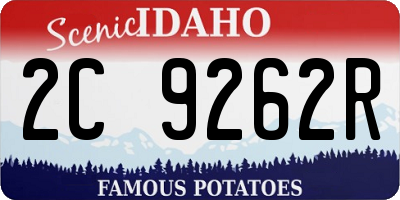ID license plate 2C9262R
