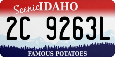 ID license plate 2C9263L
