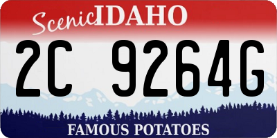 ID license plate 2C9264G