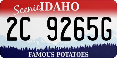ID license plate 2C9265G