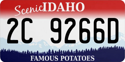 ID license plate 2C9266D