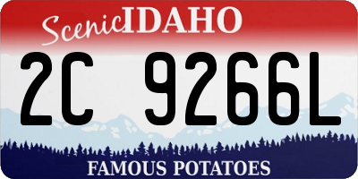 ID license plate 2C9266L