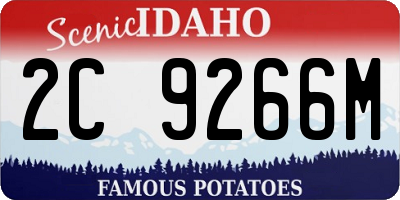 ID license plate 2C9266M