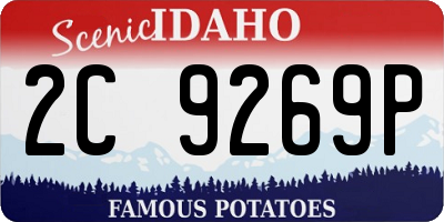 ID license plate 2C9269P