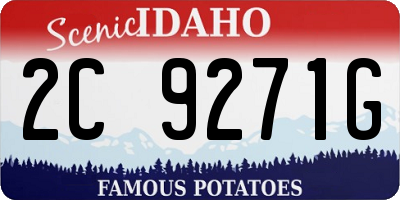ID license plate 2C9271G