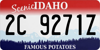 ID license plate 2C9271Z
