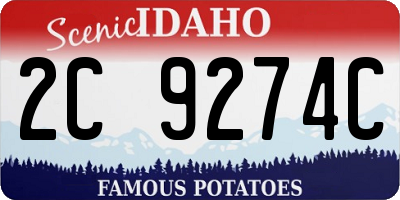 ID license plate 2C9274C