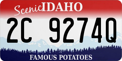 ID license plate 2C9274Q
