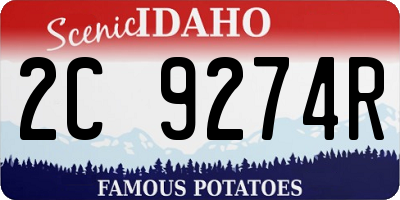 ID license plate 2C9274R