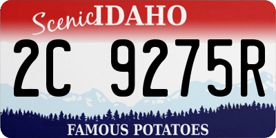ID license plate 2C9275R