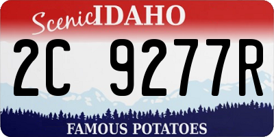 ID license plate 2C9277R
