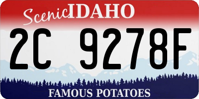 ID license plate 2C9278F