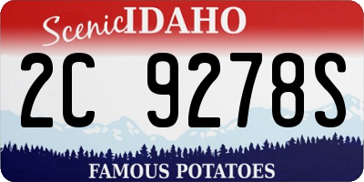ID license plate 2C9278S
