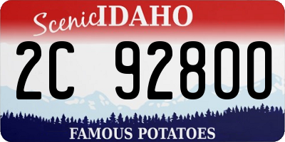 ID license plate 2C9280O