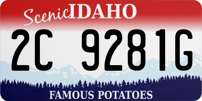ID license plate 2C9281G