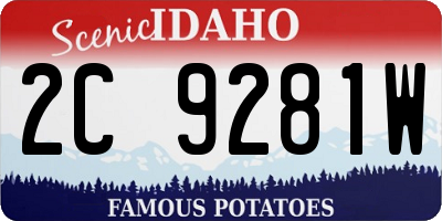ID license plate 2C9281W