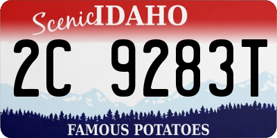ID license plate 2C9283T