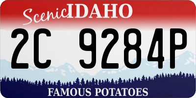 ID license plate 2C9284P