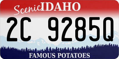 ID license plate 2C9285Q