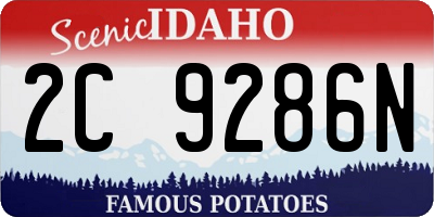 ID license plate 2C9286N