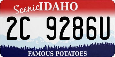 ID license plate 2C9286U