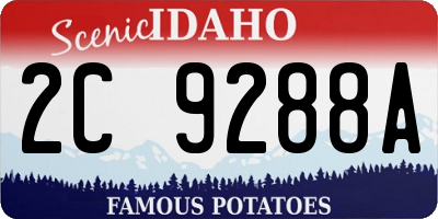 ID license plate 2C9288A