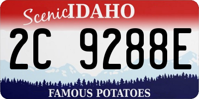 ID license plate 2C9288E