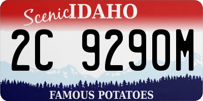 ID license plate 2C9290M