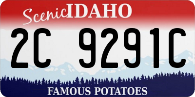 ID license plate 2C9291C