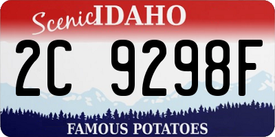 ID license plate 2C9298F