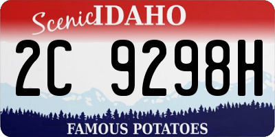 ID license plate 2C9298H