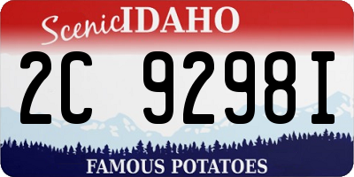 ID license plate 2C9298I
