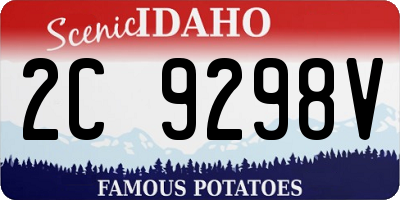 ID license plate 2C9298V