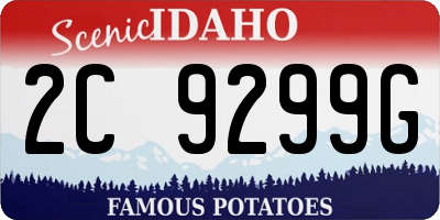 ID license plate 2C9299G
