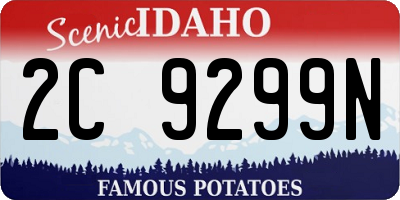 ID license plate 2C9299N