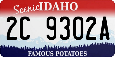 ID license plate 2C9302A