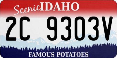 ID license plate 2C9303V